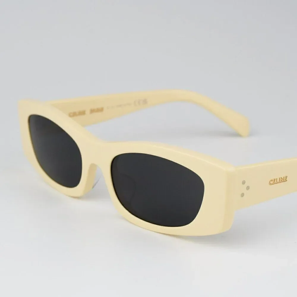 SALE! NEW Celine CL40245U 39A Butter Beige Smoke Geometric Unisex Sunglasses